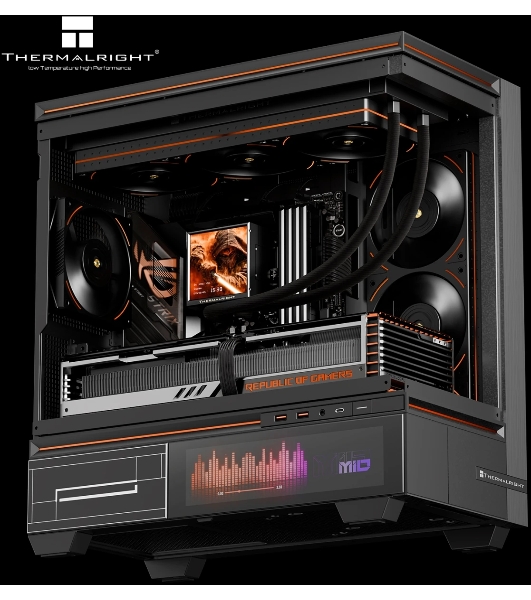 Система водяного охлаждения Thermalright Peerless Vision 360 UB Soc-AM5/AM4/1200/1700/1851 черный 4-pin 28.1dB Al Ret (P-VISION-UB-360-BL-ARGB)