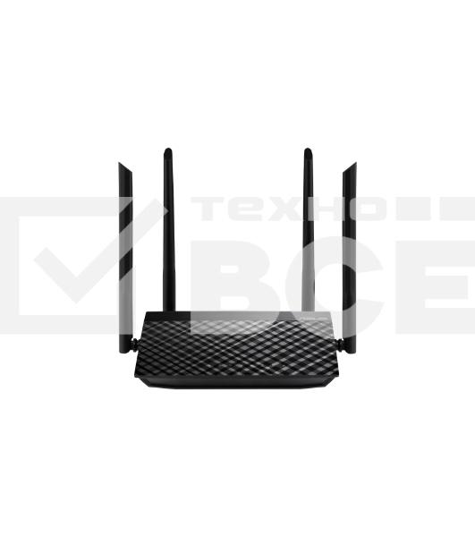 Маршрутизатор беспроводной Asus RT-AC1200 10/100BASE-TX черный (Dual Band)