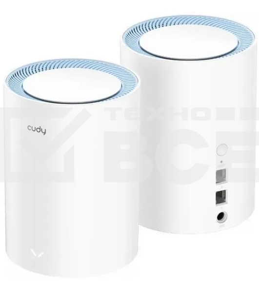 Бесшовный Mesh роутер Cudy M1200 (M1200 2-PACK) AC1200 Wi-Fi белый (упак.:2шт)