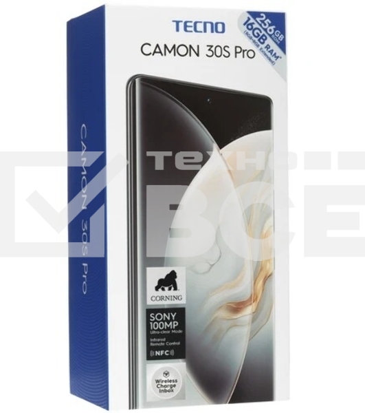 Смартфон Tecno Camon 30S Pro, 8/256Gb, серый