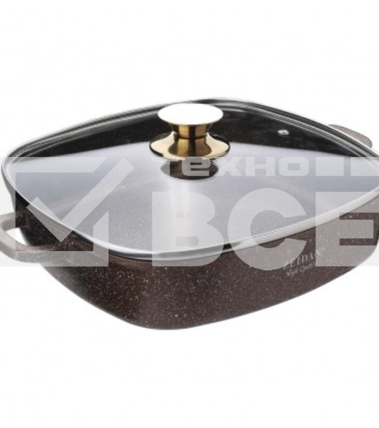 Жаровня со стеклянной крышкой Zeidan Z-501028 4,5 л, (Ø28 см)