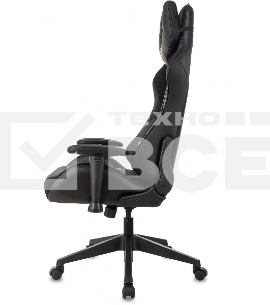 Кресло игровое Бюрократ VIKING 4 AERO BLACK EDITION черный искусст.кожа/ткань