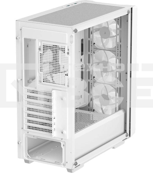 Компьютерный корпус Deepcool CC560 MESH V2 WH без БП, боковое окно (закаленное стекло), 3x120мм ARGb LED вентилятор спереди и 1x120мм ARGb LED вентилятор сзади, белый, ATX