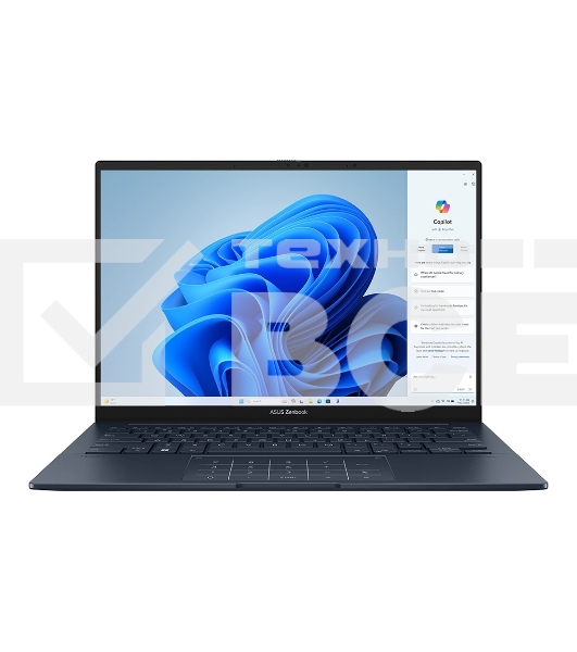 Ноутбук ASUS UX3405CA-PP188 синий 90NB14W1-M009N0 14'(2880x1800 OLED 16:10)/Intel Core Ultra 9 285H(3.7Ghz)/16Gb/1024SSDGb/noDVD/Int:Intel Arc graphics/Cam/BT/WiFi/75WHr/war 1y/1.2kg/DOS + алюм корп; +чехол; NumberPad