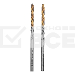 Сверло спиральное по металлу Denzel 3 x 60 мм, Р6М5, Golden Tip, 2 шт., фото 1