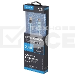 Дата-кабель Maxvi MC-31L USB-Lightning 2.4А, прозрачный корпус, LED подсветка, 1.2м, sky blue, фото2