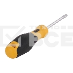 Отвертка шлицевая Deli DL6361001 6х100мм Материал: CR-V. Двухкомпонентная ручка. Хромированная, фото2