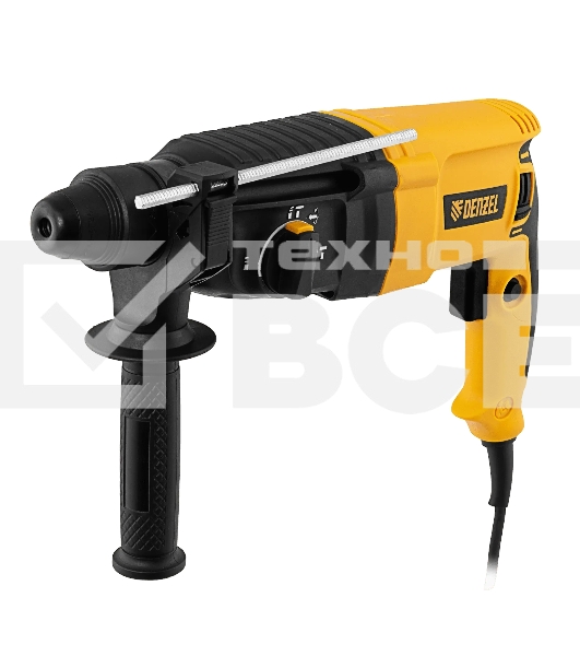 Перфоратор электрический Denzel RHH-800-26, SDS-plus, 800 Вт, 3 Дж, 3 плюс 1 реж.