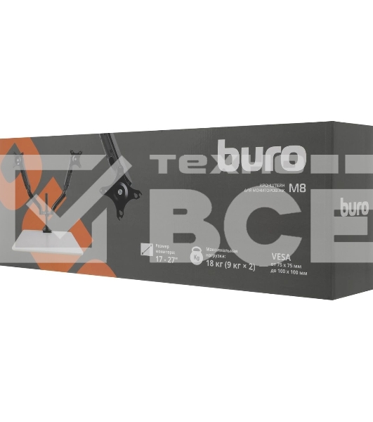 Кронштейн для мониторов ЖК Buro M8 черный 15