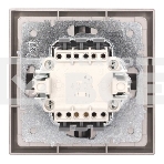 Выключатель 2-кл. с индик. СП ZIMA IP20 10А безвинт. зажим серый матовый LEZARD 704-7488-112QC, фото3