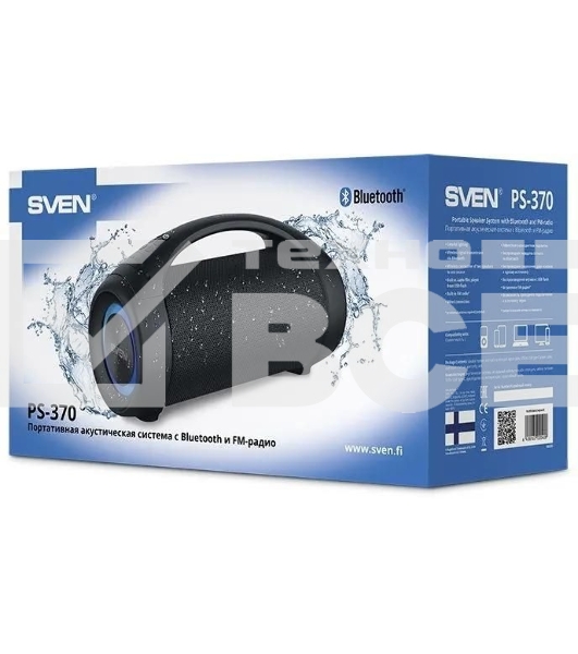Колонка портативная Sven АС PS-370 черный 40W 2.0 BT