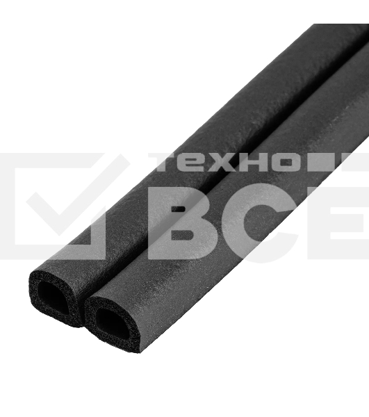 Уплотнитель резиновый Сибртех 12 м, профиль 'D', черный