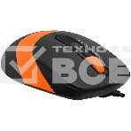Мышь проводная A4Tech Fstyler FM10S черный/оранжевый, 1600 dpi, USB, кнопки - 4, фото2