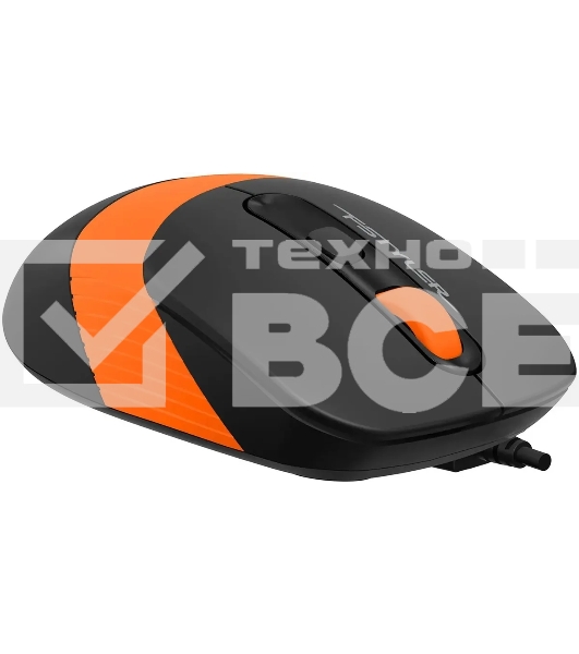 Мышь проводная A4Tech Fstyler FM10S черный/оранжевый, 1600 dpi, USB, кнопки - 4