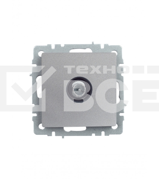 Розетка TV проходная IEK BRITE РТВ10-0-БрА алюминий