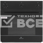 Духовка встраиваемая электрическая Electronicsdeluxe 6006.03 эшв-033 фасад стекло цвет - черный с нержав.ручками, электр.программатор 6-ти кнопочный, утапливаемые ручки, конвекция, гриль, режим разморозки,8 режимов работы, автомат.охлаждение корпуса,подсв, фото 1