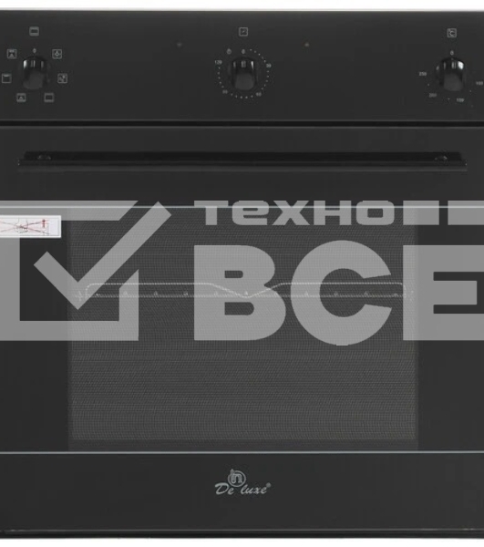 Духовка встраиваемая электрическая Electronicsdeluxe 6006.03 эшв-033 фасад стекло цвет - черный с нержав.ручками, электр.программатор 6-ти кнопочный, утапливаемые ручки, конвекция, гриль, режим разморозки,8 режимов работы, автомат.охлаждение корпуса,подсв