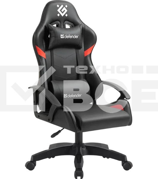 Кресло игровое Defender Sharm черный/крас, класс 2, PU