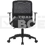 Кресло компьютерное Cactus CS-MC333-BK черный, сиденье черный, сетка/ткань, низк.спин. крестов. пластик, пластик черный, фото2