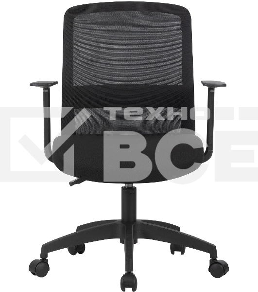 Кресло компьютерное Cactus CS-MC333-BK черный, сиденье черный, сетка/ткань, низк.спин. крестов. пластик, пластик черный