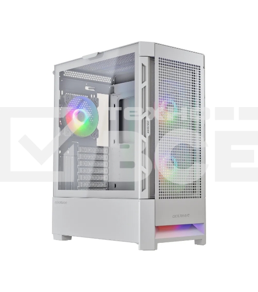 Компьютерный корпус Cougar Airface RGB White, 2х140мм + 1x120mm ARGB Fan, ARGB Fan Hub, без БП, белый, ATX