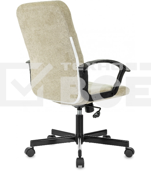 Кресло Бюрократ Triest Fabric песочный Light-21 крестов. металл черный