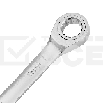 Ключ комбинированный трещоточный Denzel 14710 16 мм, CrV, матовый хром, фото2