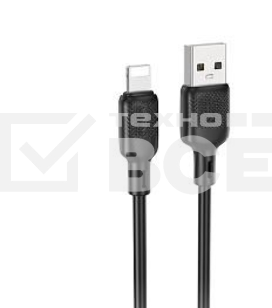 Кабель BOROFONE (6941991115530) BX113i 3m USB 2.4A для Lightning - 3м, черный