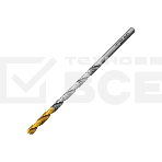 Сверло спиральное по металлу Denzel 5,5 х 139 мм, Р6М5, Golden Tip, удлиненное, фото 1