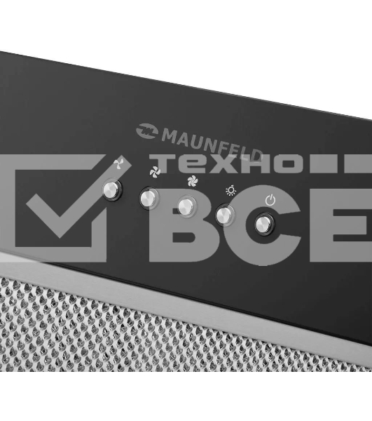Вытяжка встраиваемая Maunfeld Trapeze 602M черный, 60 см, 1150 куб. м/ч, 54 дБ