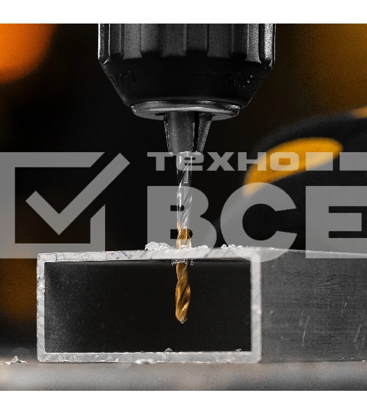 Сверло спиральное по металлу Denzel 3,5 x 70мм, Р6М5, Golden Tip, многогранная заточка, 2 шт.