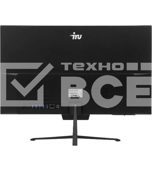 Моноблок IRU P233 23.8' Full HD i3 1220P (3.3) 8Gb SSD 256Gb CR Win 11Pro 64 GbitEth WiFi BT 90W Cam черный 1920x1080