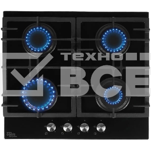 Газовая варочная поверхность Oasis P-GEB черный