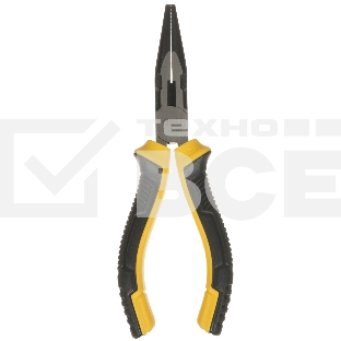 Удлиненные плоскогубцы Deli DL0101 160 мм, двухкомпонентная прорезиненная рукоять