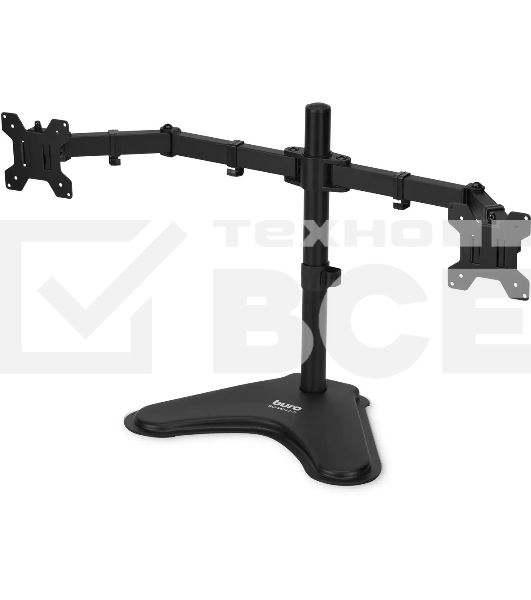 Кронштейн для мониторов ЖК Buro BU-M042-D черный, 17'-32' макс. 16 кг, настольный, поворот и наклон верт.перемещ.