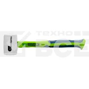 Киянка резиновая Сибртех 450 г, белая резина, фибергласовая рукоятка