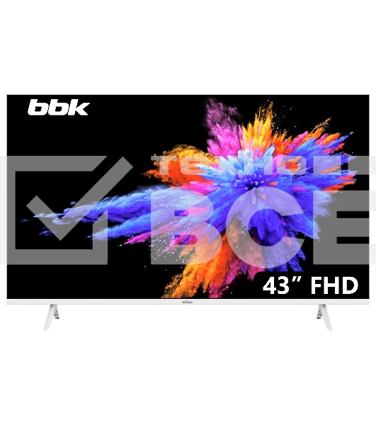 Телевизор BBK 42.5' 43LEM-1054/FTS2C (W) белый DLED FHD 60Hz