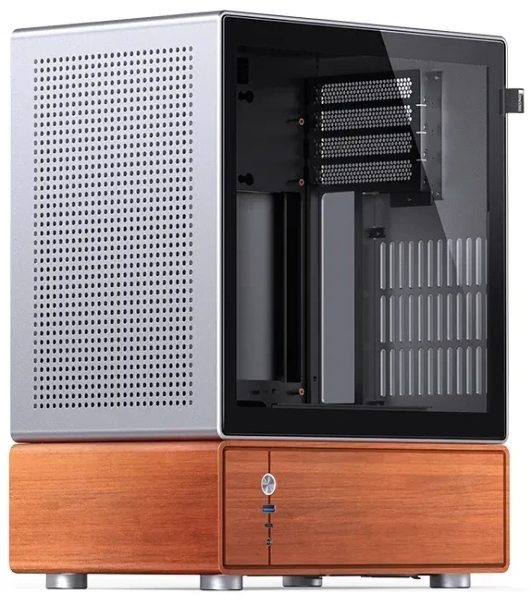 Корпус Jonsbo T7 Silver, Mini-Tower, серебристый