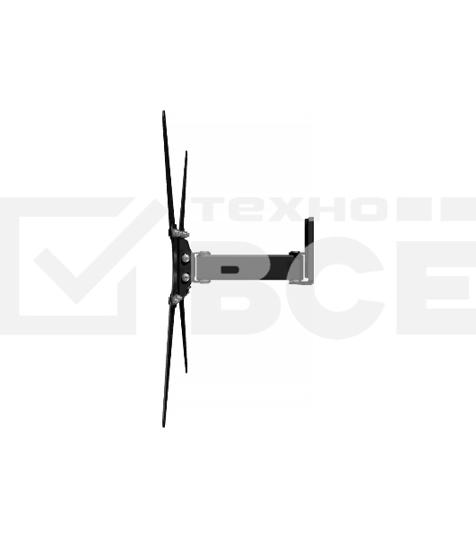 Кронштейн LE'STER LST-410.04 ТВ 10'-65' vesa 400*400, черный, 1 колено