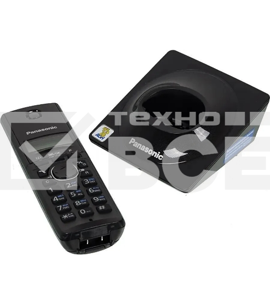 Телефон беспроводной (DECT) Panasonic KX-TG1711RUB (черный) {АОН, Caller ID,12 мелодий звонка,подсветка дисплея,поиск трубки}