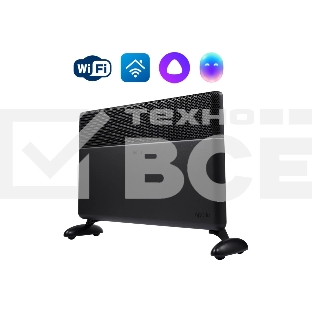 Конвектор Ballu Apollo digital INVERTER Black Infinity BEC/ATI-2503 черный, 2500 Вт, 30 м2, термостат, дисплей, WiFi