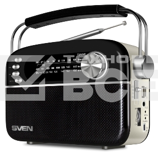 Радиоприемник белый SVEN SRP-505 (4 Вт, FM/AM/SW, USB, SD/microSD, Bluetooth, 1200 мАч)