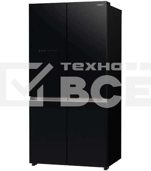Холодильник Hitachi R-WB720PUC1 GCK черный трехкамерный 357/103л морозилка снизу, No Frost, Side by Side
