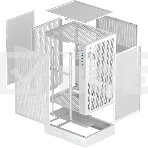 Компьютерный корпус Deepcool CH170 DIGITAL белый без БП mATX 1x120mm 1xUSB2.0 1xUSB3.0 audio bott PSU, фото2