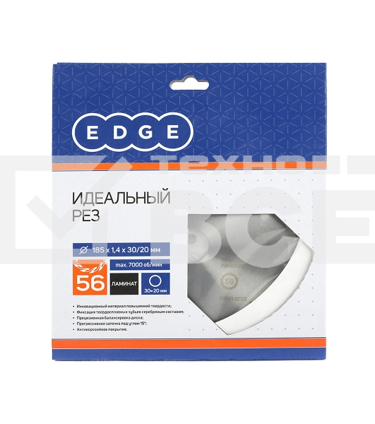 Диск EDGE by PATRIOT пильный по ламинату 185x56x30/20