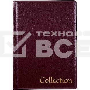 Папка с 10 прозрачными вкладками Silwerhof Кляссер ПВХ 0.25мм, бордовый