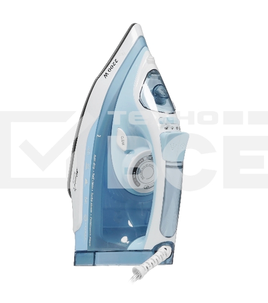 Утюг Atlanta ATH-5544 голубой/белый, 2200 Вт, 32 г/мин, 85 г/мин, 400 мл