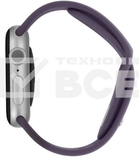 Умные часы Apple Watch Series 11 A3331 42мм OLED корп.серебристый Sport Band рем.фиолетовый разм.брасл.:S/M (MEU64LW/A)