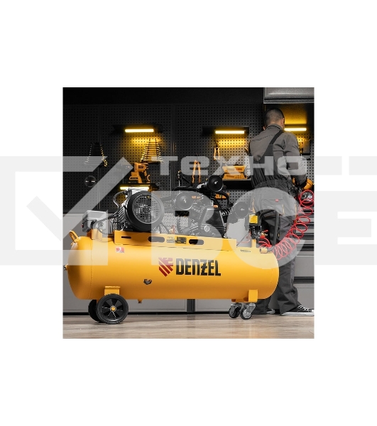 Компрессор воздушный Denzel рем. привод BCW3000-T/100, 3,0 кВт, 100 литров, 520 л/мин