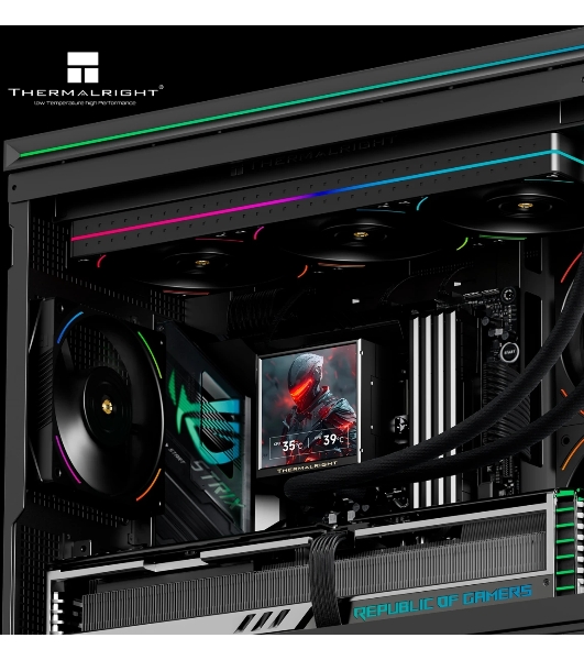 Система водяного охлаждения Thermalright Peerless Vision 360 UB Soc-AM5/AM4/1200/1700/1851 черный 4-pin 28.1dB Al Ret (P-VISION-UB-360-BL-ARGB)